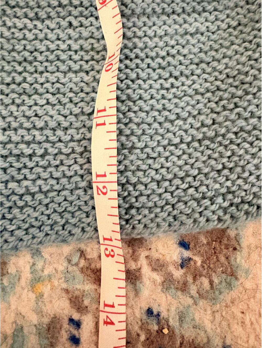 Hand-Knit Children’s Cardigan Sweater in Soft Light Blue - Picture 3 of 5